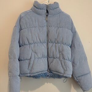 Hollister Light Blue corduroy coat. Size medium.